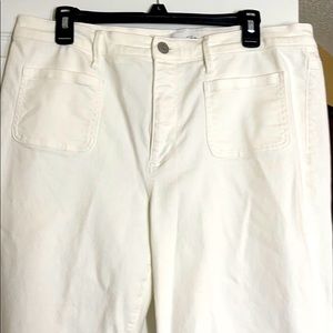 White leg wide trousers from The Loft